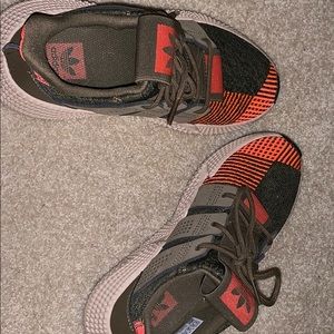 Adidas green and orange sneakers